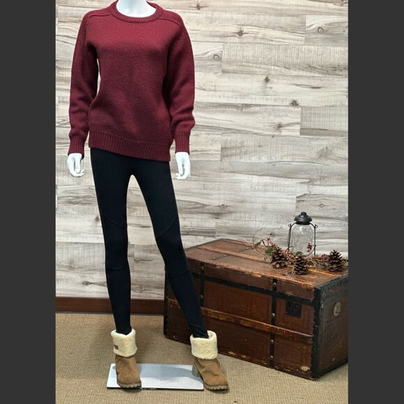 Vintage The Woolrich Woman Sweater Red Wool Knit Size L - Picture 5 of 5